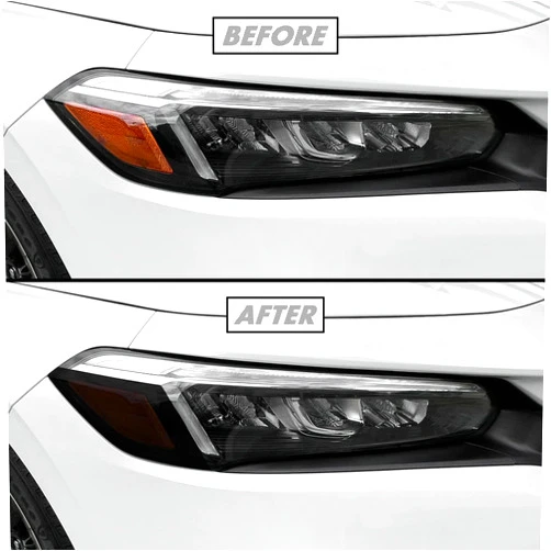 SlickMod PreCut Vinyl Smoke Tint for 2022-2023 Honda Civic Headlight (4. Headlight Sidemarker, 20% Dark Smoke)