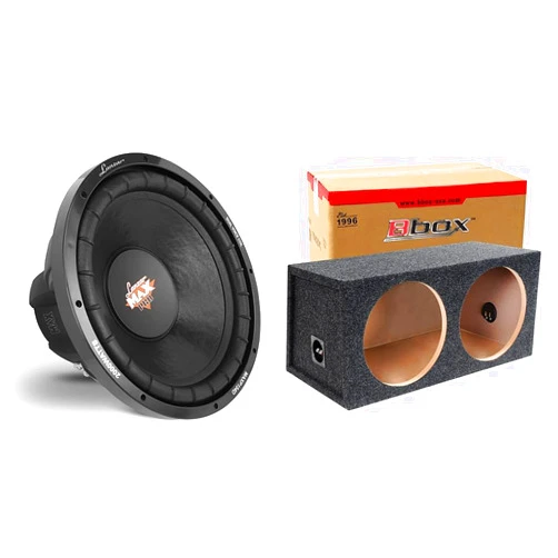Lanzar 15in Car Subwoofer Speaker + Atrend Bbox Dual Sealed 15