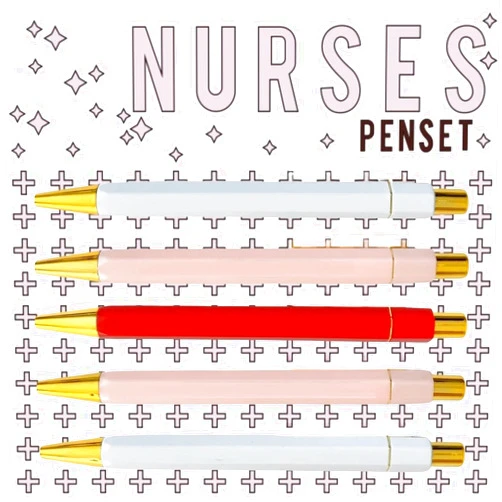 Generic Nurses Pen Set, Funny Nurse Pens, Nurse Ballpoint Pen, Greeting Pens for Nurse Appreciation Gifts Nurse Essentials Office School Supplies, Vibrant Funny Quotes Daily Pen Set