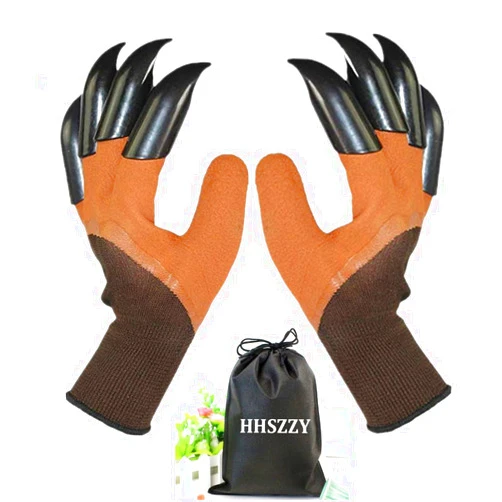 HHSZZY Gardening Gloves with Claws, Waterproof, Breathable, for Digging Planting, Puncture Resistant, Best Gifts for Women.