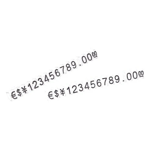MECCANIXITY Adjustable Removable Mini Cube Price Tag Display Number Letter Price Label Stand Block Kit for Shop Counter Black on Clear,3.3x5.6mm,10 Sets