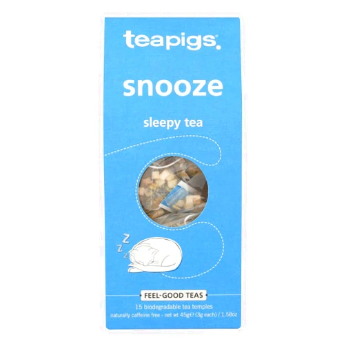 Teapigs Organic Snooze Herbal Tea Made With Whole Herbs and Fruits (1 Pack Of 15 Tea Bags)