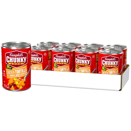 Campbell's Campbell’s Chunky Soup, Chicken Tortilla With White Meat Chicken, 16.1 oz Can (Pack of 8)