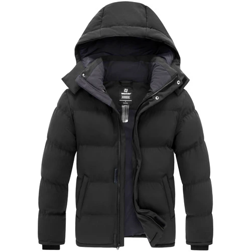 wantdo Men's Warm Winter Coat Waterproof Puffer Jacket Windproof Thicken Outwear
