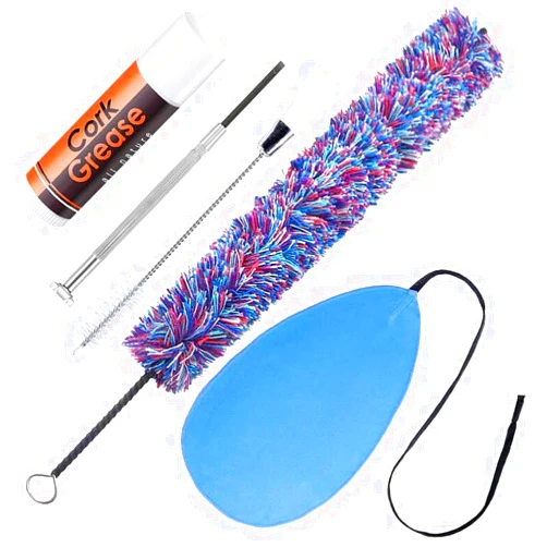 Niantime Flute Care Cleaner Kit with Cork Grease,Multifunctional Cleaning Brush, Cotton Cleaning Brush, Swab and Screw, Niantime Flute Cleaning Kit for Base Maintenance