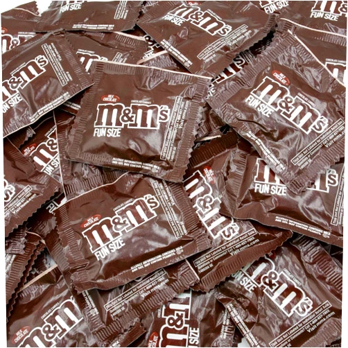 Taboom M&M Bulk Chocolate Candy Packs Fun Size - 50 Pack Milk Chocolate Individually Wrapped Bags Original For Party Favor, Snacks & Treats