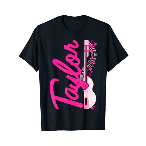 Girl Retro Taylor First Name Personalized Apparel Girl Retro Taylor First Name Personalized Groovy 80's T-Shirt