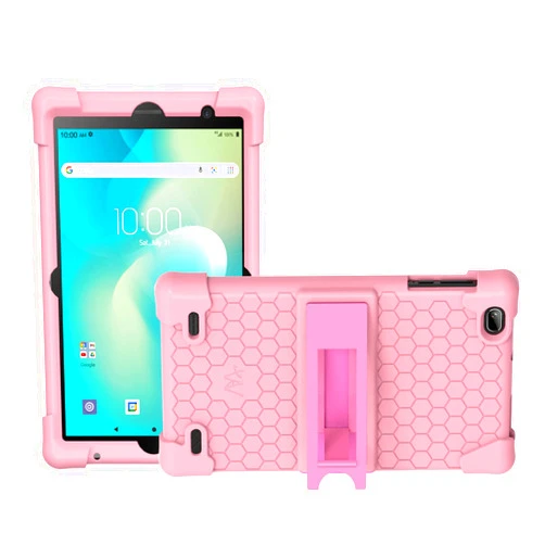 Transwon (for Cellution IRIS Tablet 8.0) Transown Silicone Case for Weelikeit F83W 8 Inch Android 13 Tablet/IRIS Mobility 8.0 Tablet/Clearsounds CSTTAP8 Case/CWOWDEFU 8 Inch Case - Pink