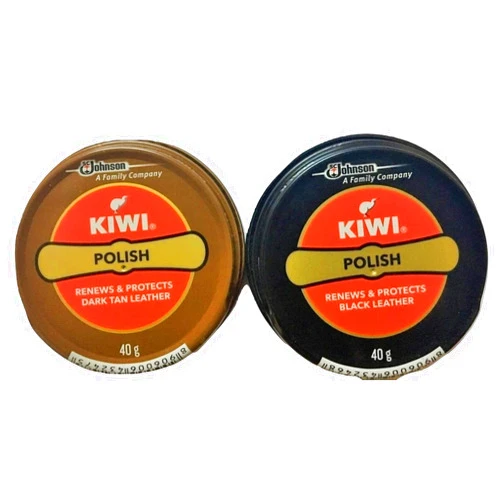 KIWI By Be The Bestest Kiwi Shoe Polish Paste Black And dark tan 0.2 fl oz (pack of 2)