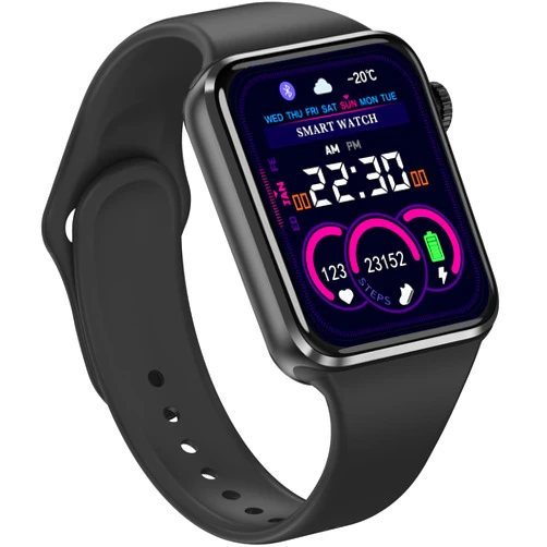 Qidoou Smart Watch for Men Women Compatible iOS Android iPhone, 2.09'' Smartwatch Activity Fitness Tracker Watch with Answer/Make Calls/SMS/Heart Rate/Sleep Monitor/Pedometer & 2 Bands (Black)