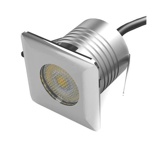 CNBRIGHTER LED In-Ground Well Lights Square,3W, DC12V-24V Waterproof IP67,Aluminum&Stainless Steel,Buried Underground Outdoor Landscape Lightings,Warm White 3000K