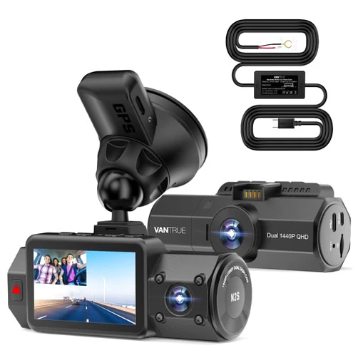 VANTRUE Bundle – 2 Items: Vantrue N2S 4K Dash Cam + Vantrue 11.5ft Hardwire Kit