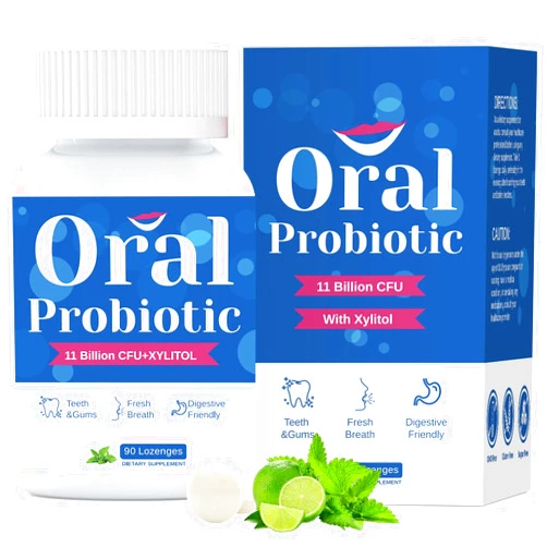 Wiztilt Oral Probiotics for Mouth Bad Breath for Adults - 11 Billion CFU - Oral Dental Probiotics for Teeth and Gums - Boosts Oral Health - Dry Mouth, Gum Restore, Fresh Breath & Gut Health, 90 Lozenges
