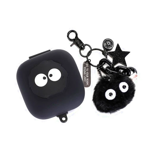Suublg Fit Designed for Powerbeats Pro Earbuds, Suublg Cartoon Silicone Case Protective Cover with Cute Doll Keychain Full Body Anti-Lost Lanyard for Powerbeats Pro Wireless Headphones