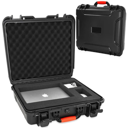 WELIDAY Waterproof Laptop Hard Case for 15.6-17.3 inch Gaming Laptops & Accessories - Heavy Duty Laptop Storage Case with Pull & Pluck Foam Layer(Black)