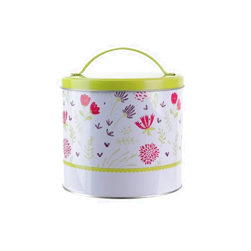Saveur & Dégustation Round Metal Box with Bucolic Handle
