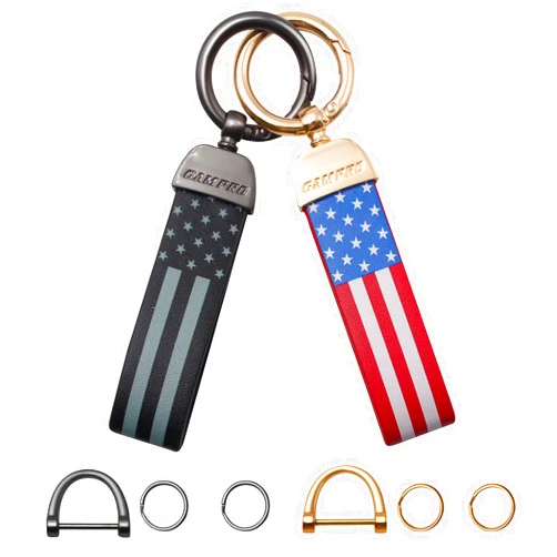 GAMPRO American Flag Car Keychain Accessories with Zinc Alloy Suit for Chevrolet, Ford, Buick, Jeep