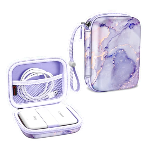 Fintie Protective Case for Canon Ivy 2 Mini, Canon Ivy CLIQ2 / CLIQ+2 Instant Camera Photo Printer - Shockproof Hard Shell Carrying Case, Lilac Marble