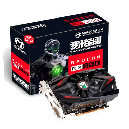 maxsun AMD Radeon RX 550 4GB GDDR5 ITX Computer PC Gaming Video Graphics Card GPU 128-Bit DirectX 12 PCI Express X16 3.0 DVI-D Dual Link, HDMI, DisplayPort