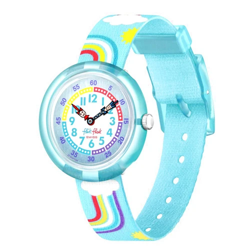 Flik Flak Unisex Kids Casual Blue Bio-sourced Quartz Watch RAINBOW DREAMS