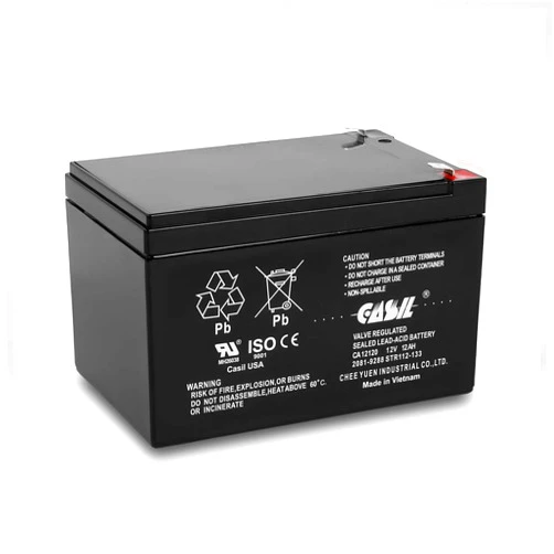 Casil 12 Volt 12 Amp F2 Sealed Lead Acid AGM Rechargeable 12v 12ah Deep Cycle Battery CA12120