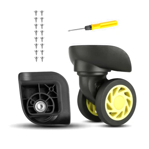 JALCH Spinner Luggage Replacement Wheels Travel Suitcase Carry On Luggage Spinner Wheels，Mute Connected Spinner Wheels ，DIY Replacement Left and Right Caster with Screws and Tool (2)