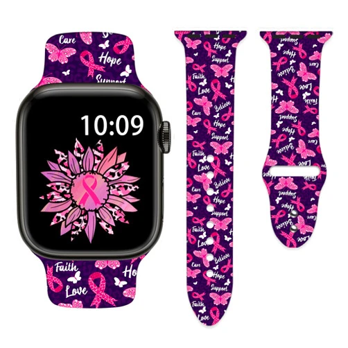 QLIEERE Cute Watch Bands Compatible with Apple Watch 38mm 40mm 41mm 42mm 44mm 45mm for Women Men Silicone Wristbands Strap Replacement for IWatch Series SE 8 7 6 5 4 3 2 1