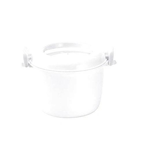Exogio Microwave Rice Cooker Multifunction Small Lunch Container Microwave Cooker Cookware for Microwave Oven 17.5x21x14cm