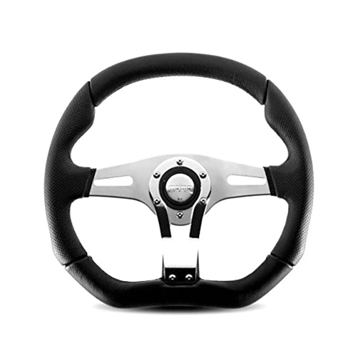 Momo TRK-R35BK0B Trek-R 350 mm Leather Steering Wheel, Black