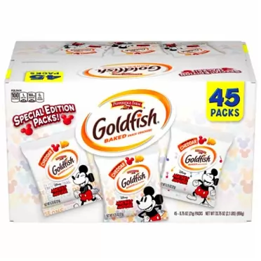 Pepperidge Farm Goldfish Micky Mouse Snack Crackers 45 X 0.75 Oz Net Wt (33.75 Oz)