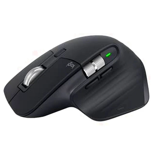 Logitech MX Master 3S - Wireless Performance Mouse with Ultra-Fast Scrolling, Ergo, 8K DPI, Track on Glass, Quiet Clicks, USB-C, Bluetooth, Windows, Linux, Chrome (Black) (Renewed)