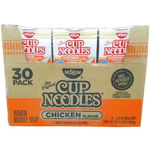 Nissin Cup Noodles, Chicken Flavor (2.25 Ounce ., 30 ct.),, 67.5 Ounce ()