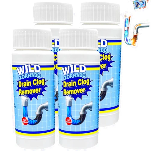 MISNINE 4PCS Pipe Dredge Powder, Sink & Drain Cleaner, Pipeline Dredging Agent for Kitchen Bathroom, Portable Cleaning Tool