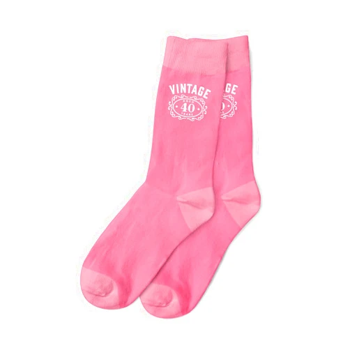 Design, Invent, Print! 40th Birthday Gift Socks Women’s Keepsake Idea 40 Years Old (Size 6-9)