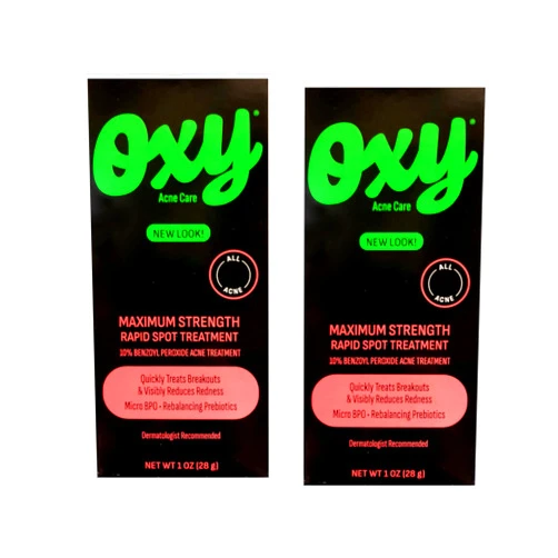 OXY Maximum Strength Advanced Care Rapid Spot Acne Treatment Cream, 1 oz (Pack of 2)