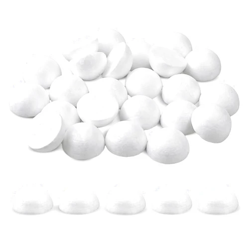 Psyqtsuary Foam Balls for Crafts, 24 PCS White Foam Balls Half Round Styrofoam for Artificial Flowers Polystyrene Hemispherical for Christmas Decoration and DIY Home Craft Project (Diameter 2 Inch)