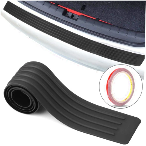 Matericuo Car Rear Bumper Guard Protector, 35inch Anti-Collision Patch Anti-Scrape Black Rubber Universal Trunk Door Entry Guards for Most SUV/Cars