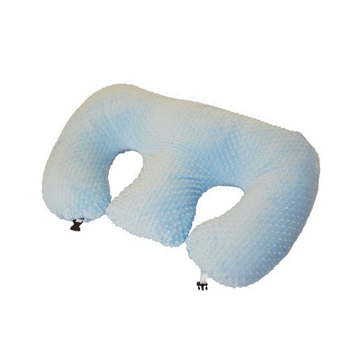 Twin Z Pillow Blue - Twin Pillow for Breastfeeding, Bottlefeeding, Tummy Time, Reflux, Support and Pregnancy! No Foam! The Ultimate Twin Baby Essentials! The Best in Twin Baby Gear!