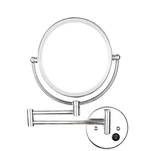 DEIHGE Vanity Mirror, Makeup Mirror Vanity Mirror LED Illuminated Double-Sided Wall Mounted Bathroom 3X Magnification 360° Swivel Extendable Cosmetic Mirror