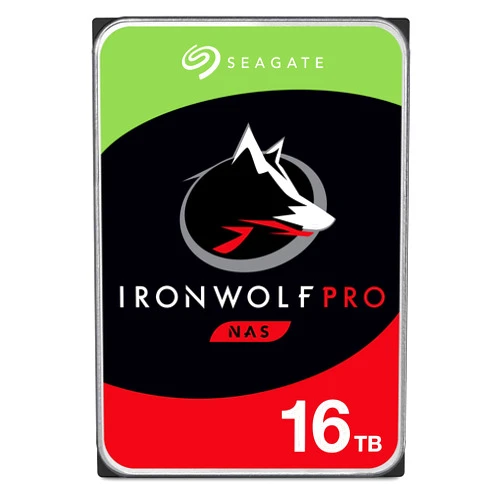 Seagate IronWolf Pro, 16 TB, Enterprise NAS Internal HDD –CMR 3.5 Inch, SATA 6 Gb/s, 7,200 RPM, 256 MB Cache for RAID Network Attached Storage (ST16000NT001)