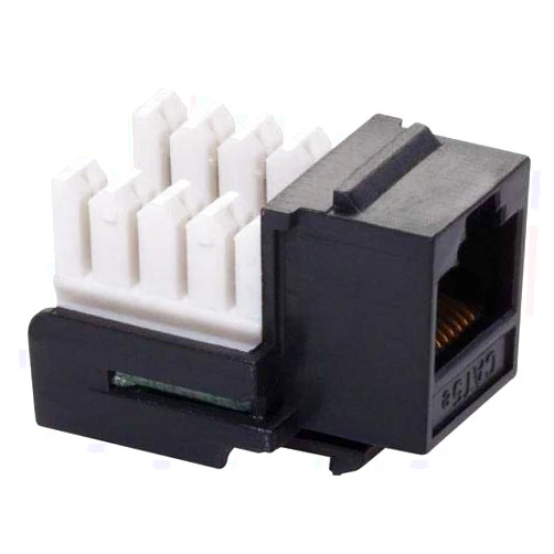 STEREN Category-5, RJ-45 Keystone Jack - Black