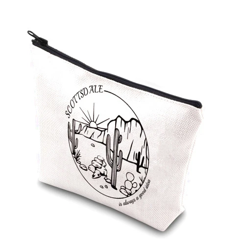 TSOTMO Scottsdale Bachelorette Party Favors Scottsdale Is Always A Good Idea Scottsdale Girls Trip Matching Makeup Bag (Good idea Scottsdale)