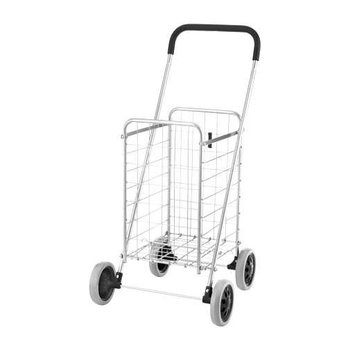 Whitmor Utility Shopping Cart-Durable Folding Design for Easy Storage