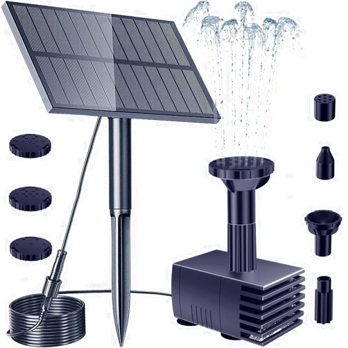 Biling Solar Water Pump Outdoor, Upgraded Solar Pond Pump Kit with Stake, Solar Powered Water Pump for Bird Bath, Garden, Backyard, Pool, Fish Tank