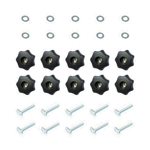 POWERTEC 71482V T-Track Knob Kit w/ 7-Star Knob, 5/16