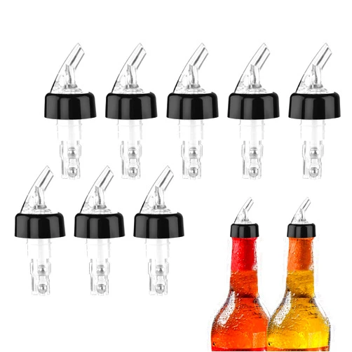 STNRST-IN Automatic Measured Bottle Pourer, 8Pcs Liquor Pour Spout, Alcohol Bottle Pourers, 1 Oz/ 30 Ml Speed Pourers for Liquor Bottles, Drinks Wine Absinthe Home Dispenser Bar Tools