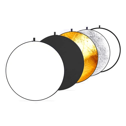 NEEWER 51 Inch/130 Centimeter Light Reflector Diffuser 5 in 1 Collapsible Multi Disc with Bag - Translucent, Silver, Gold, White, and Black for Studio Photography Lighting and Outdoor Lighting