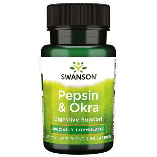 Swanson Okra Pepsin 90 Capsules