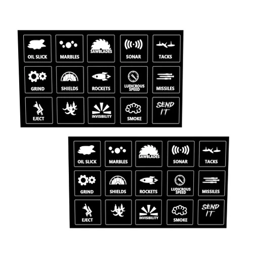 BSAMZO Novelty Stickers for Car or Truck Unused Button Car Interior Console Switch Decals Truck Dashboard Switch Control Stickers Car Interior Stickers (15 Patterns,1PC)