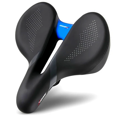 X WING Comfort Bike Seat for Men and Women with Innovative 5-Zone-Concept – Winged Bicycle Saddle with Memory Foam – Exercise Bike Seat for City, MTB & Trekking Bikes